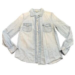 J Crew Women’s light chambray button down shirt Size 6